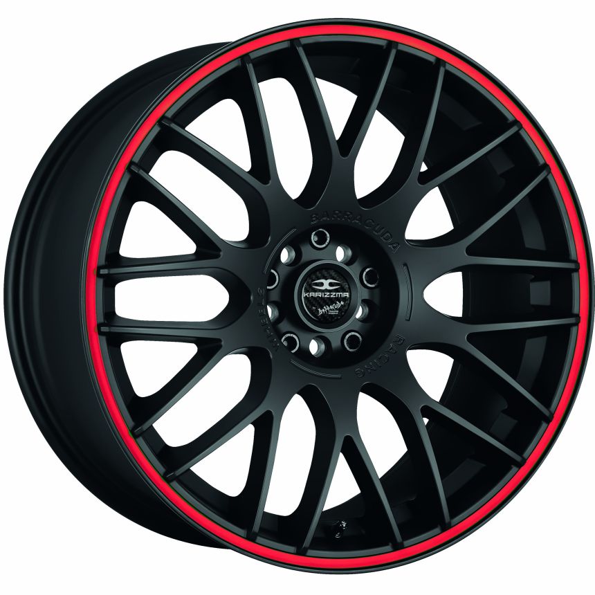 KARIZZMA Mattblack Puresports / Color Trim gelb 7.5x17