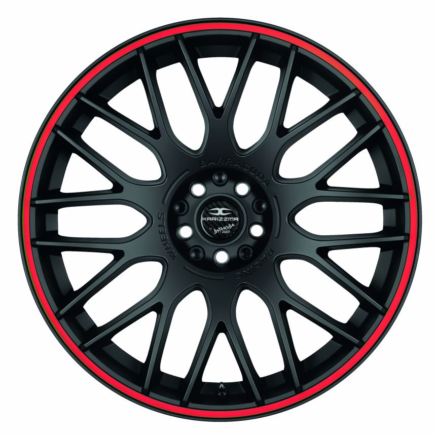 KARIZZMA Mattblack Puresports / Color Trim gelb 7.5x17