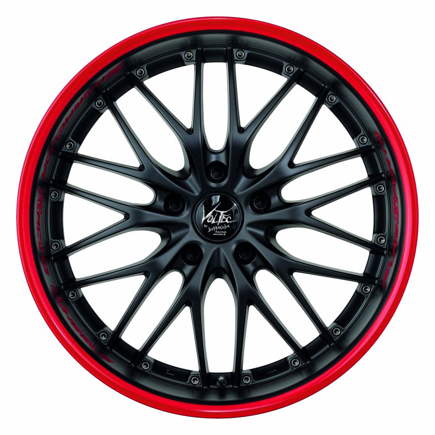 VOLTEC T6 Mattblack Puresports / Color Trim rot 8x17