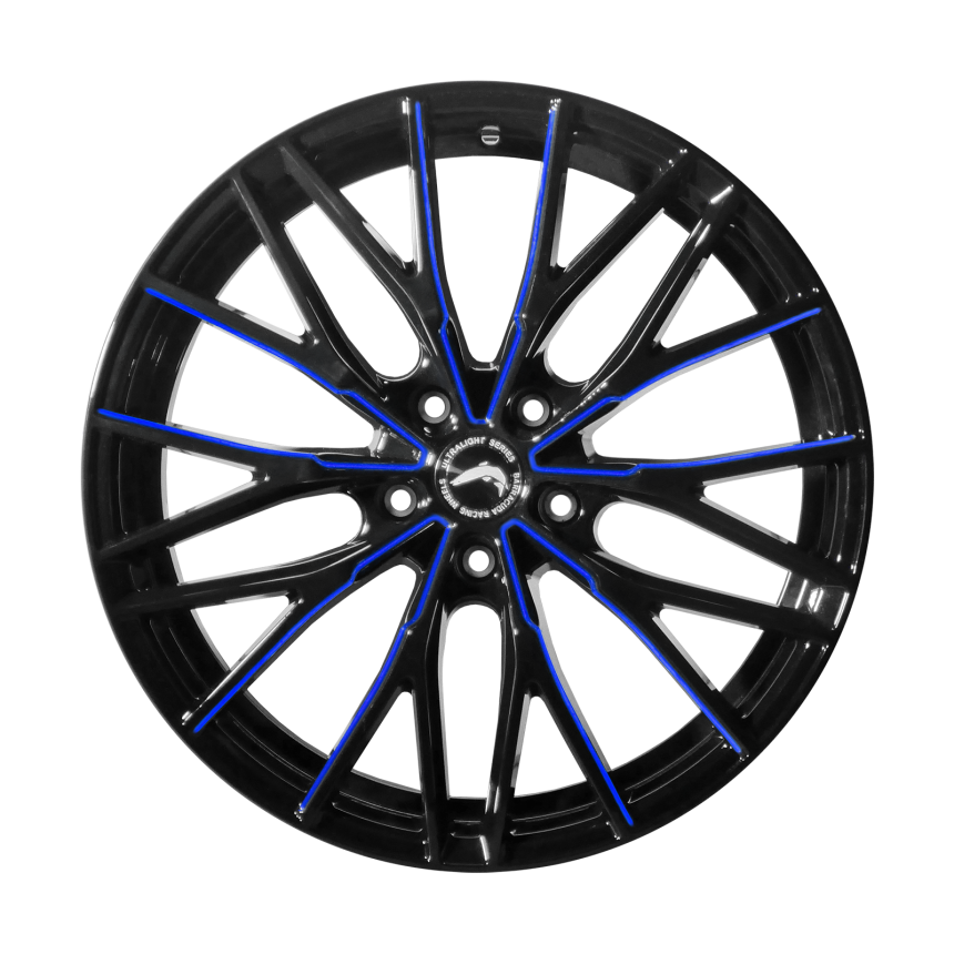 PROJECT 3.0 Black gloss Flashblue 10x20