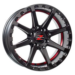 ATV Satin Black With Red Stripe 7x16
