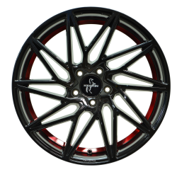 KT20 Black Painted Red Inside 8.5x20