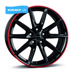 LX18 black glossy rim red 8x18
