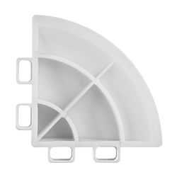 Lattialaatan kulmapala, snow white 4 kpl